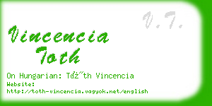 vincencia toth business card